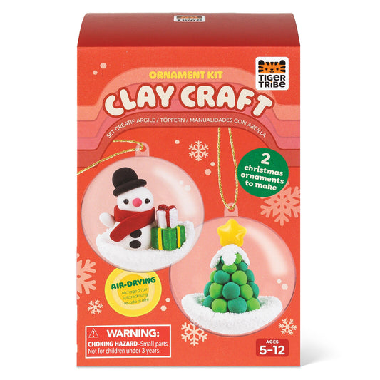 Tiger Tribe Clay Craft - Ornament Kit - Snowman & Tree