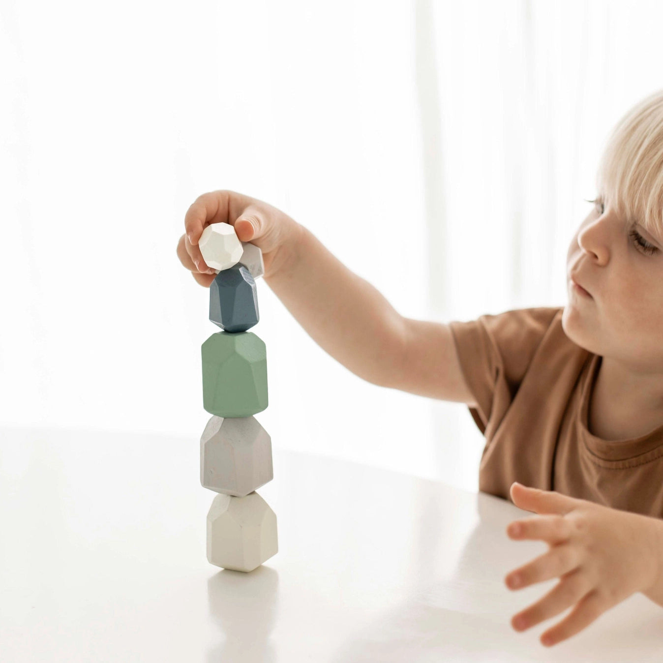 Mindful and Co Kids Patience Pebbles - Seafoam