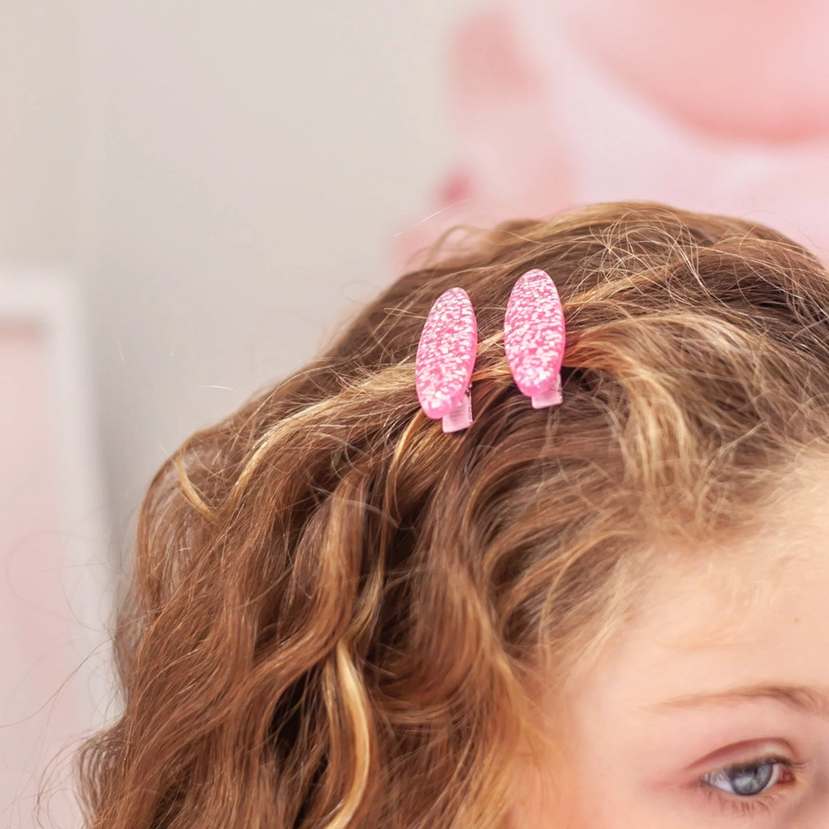 Lauren Hinkley Pink Sparkle Glitter Clips