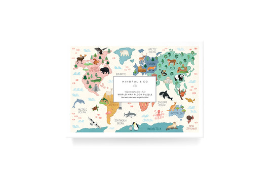 Mindful and Co Kids World Map Floor Puzzle