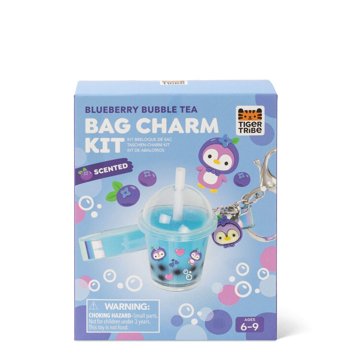 Tiger Tribe Bag Charm Kit - Blueberry Bubble Tea