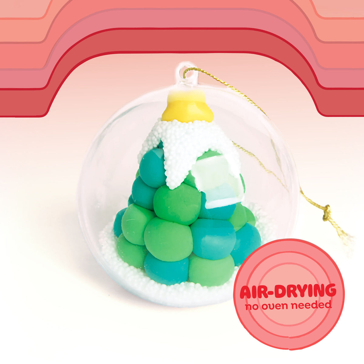 Tiger Tribe Clay Craft - Ornament Kit - Snowman & Tree