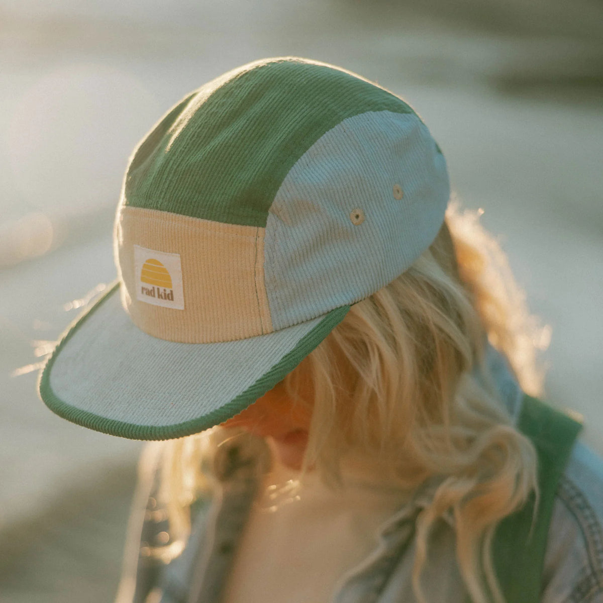 Banabae Rad Kid Five Panel Splice Cord Cap - Lagoon