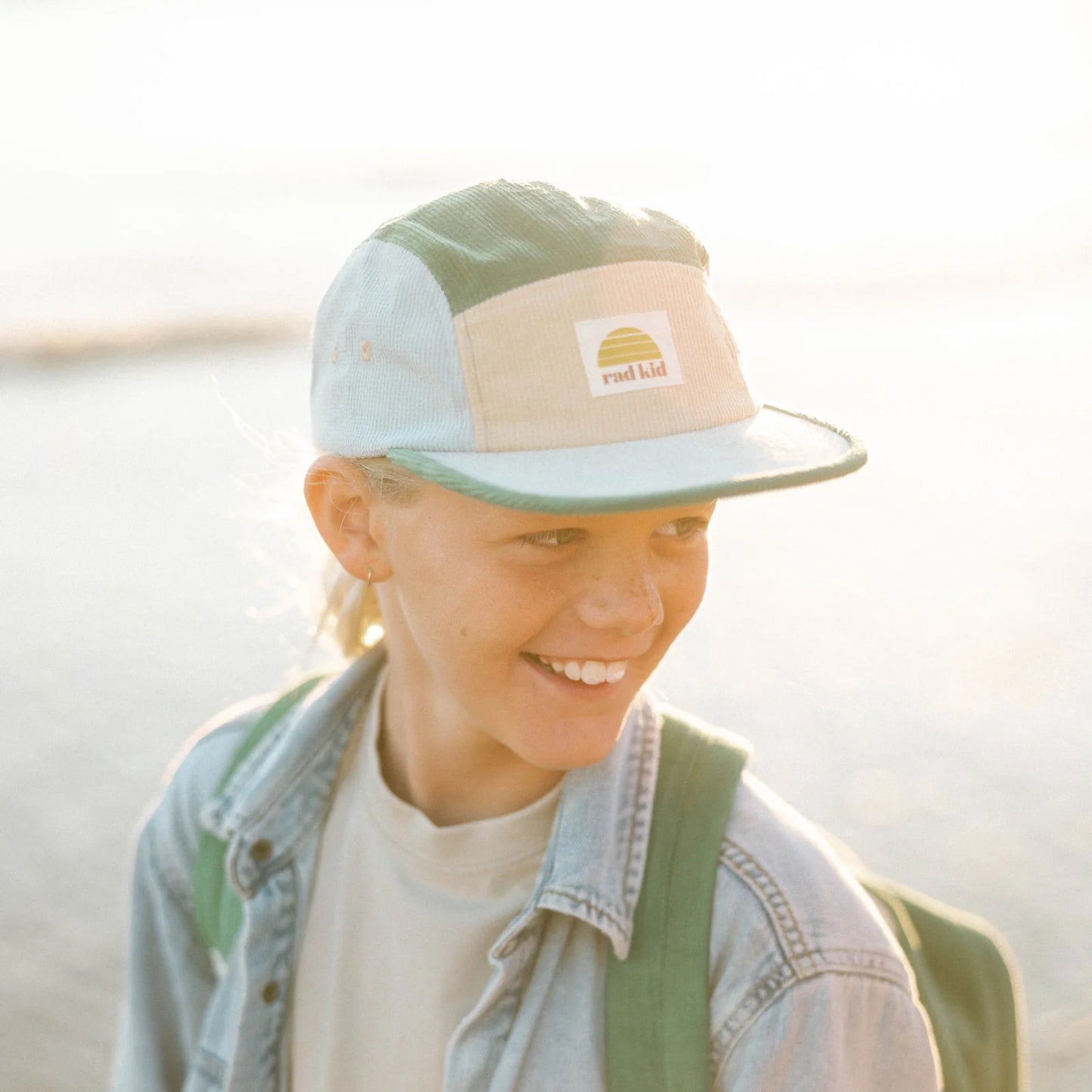 Banabae Rad Kid Five Panel Splice Cord Cap - Lagoon