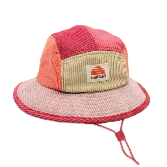 Banabae Rad Kid 5 Panel Spliced Bucket Hat - Berry Nice