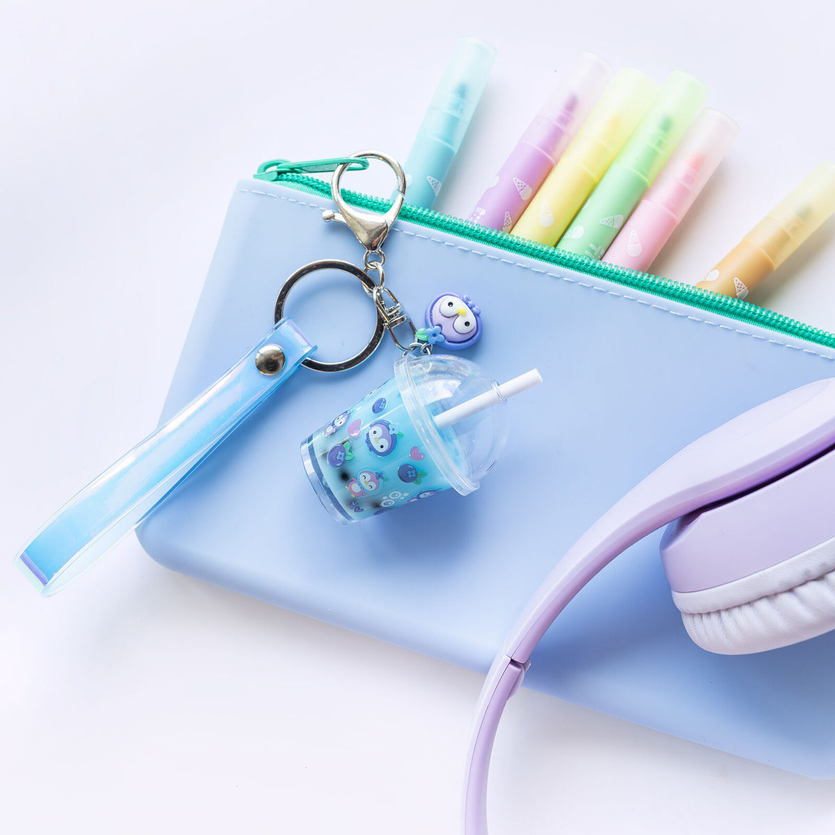 Tiger Tribe Bag Charm Kit - Blueberry Bubble Tea