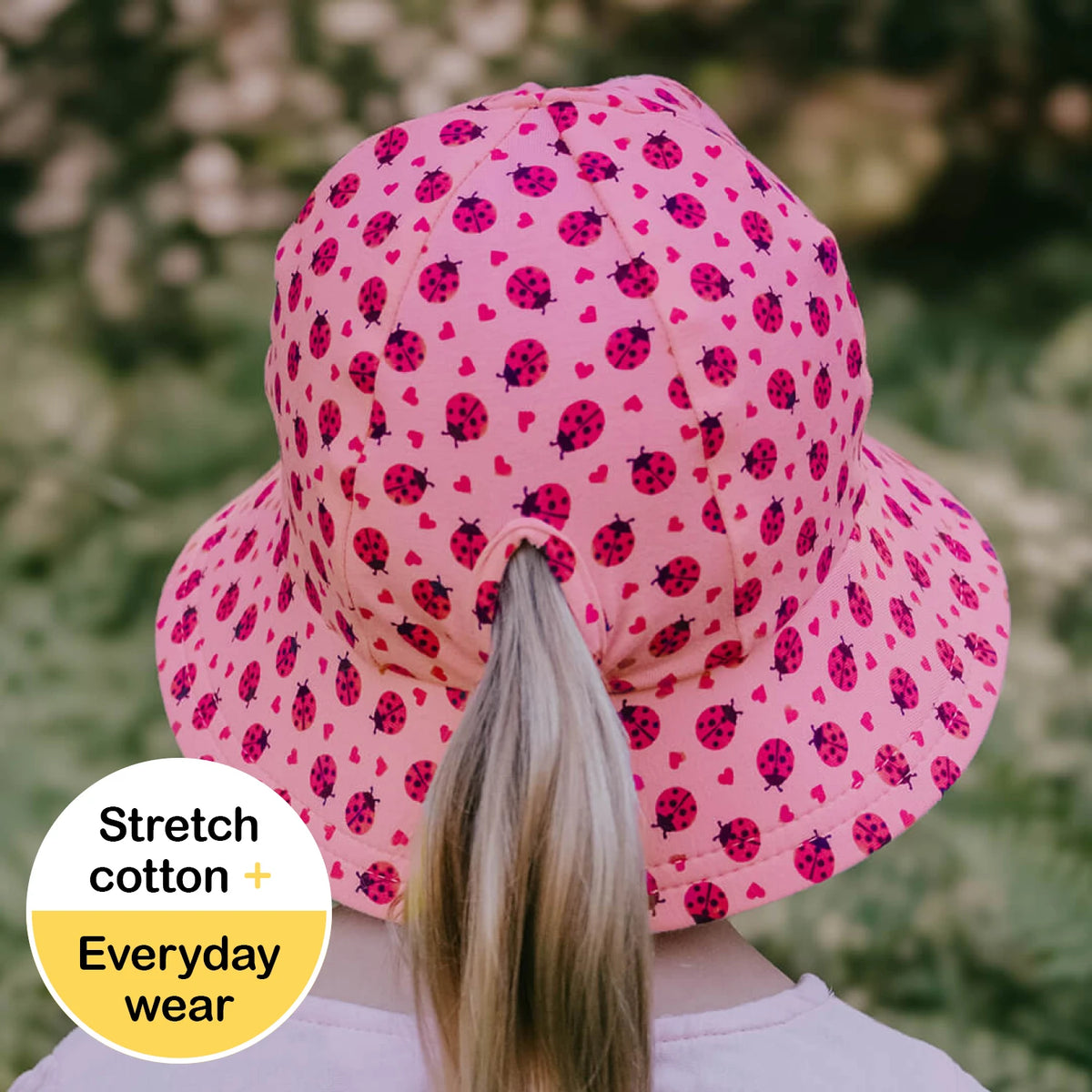 Bedhead Hats Ponytail Bucket Sun Hat - Ladybug