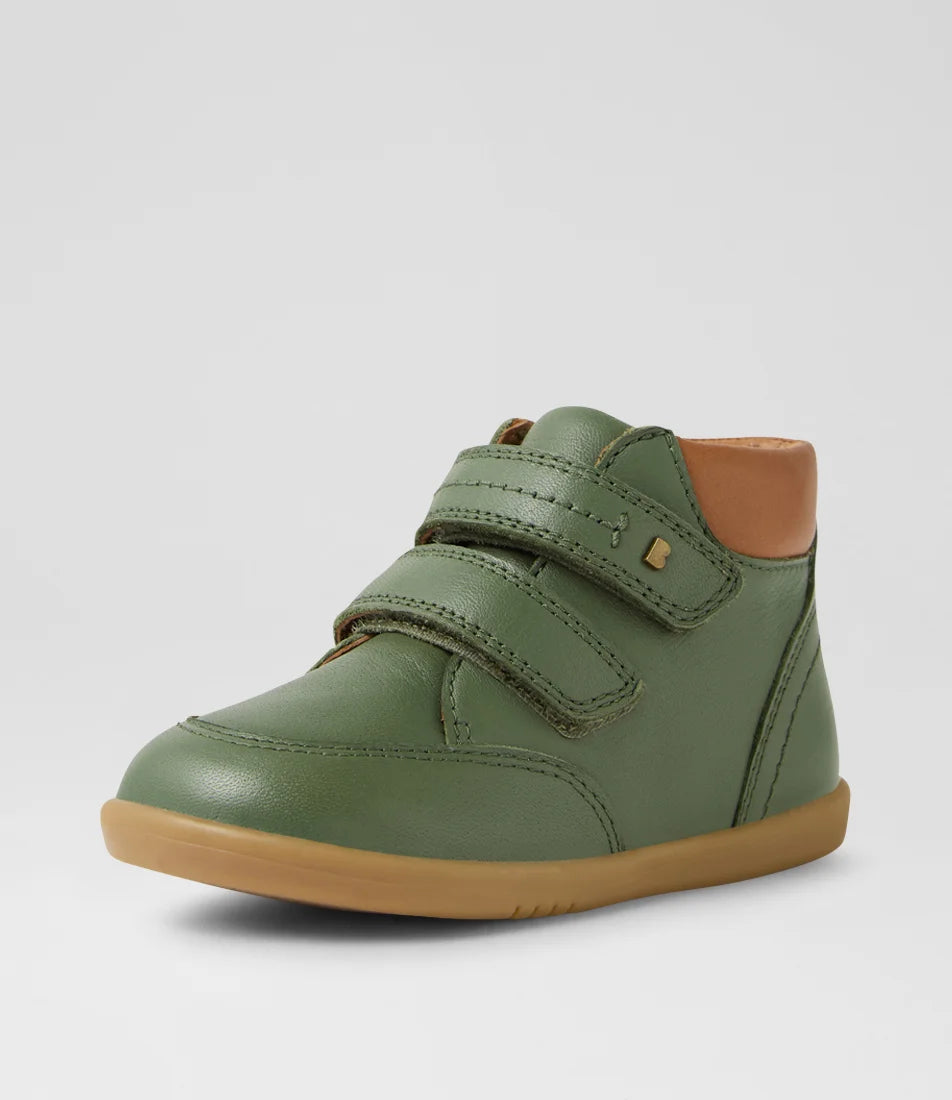 Bobux I Walk Timber Bronze Green Leather Ankle Boots