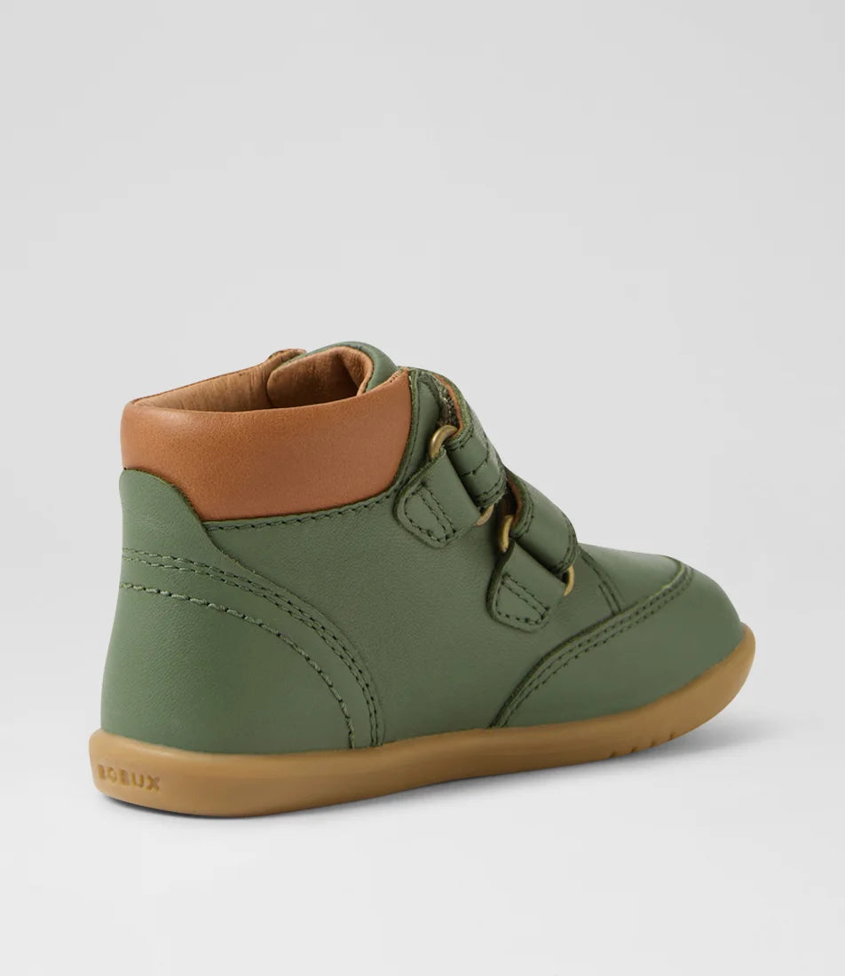 Bobux I Walk Timber Bronze Green Leather Ankle Boots