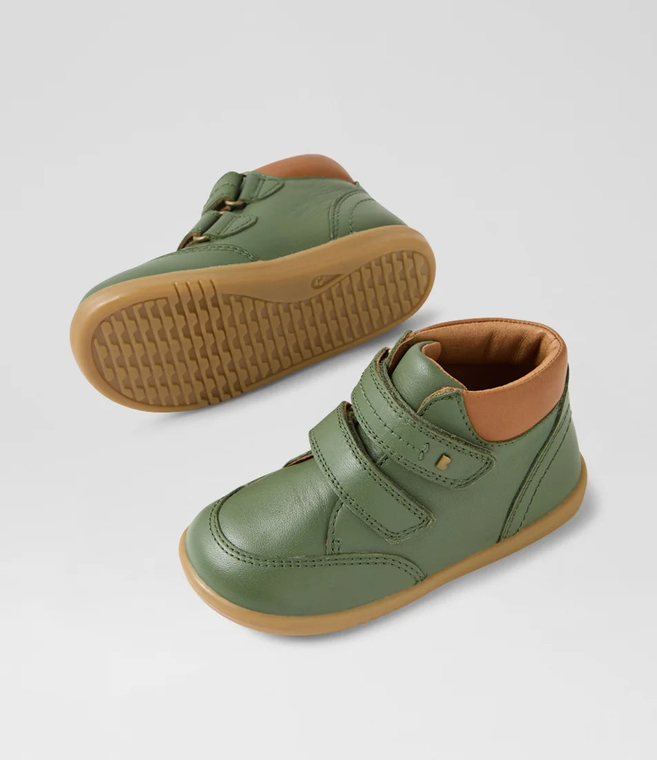Bobux I Walk Timber Bronze Green Leather Ankle Boots
