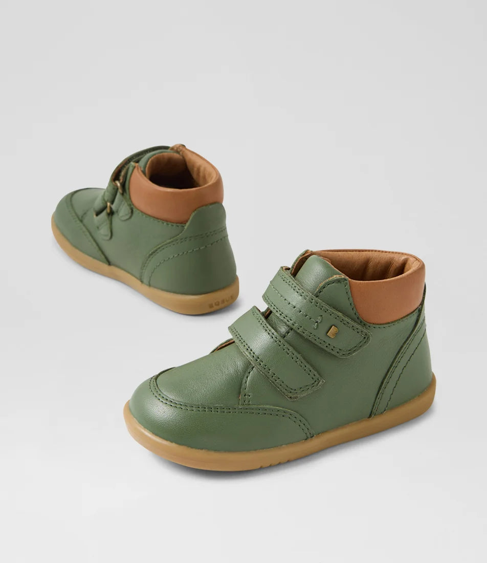 Bobux I Walk Timber Bronze Green Leather Ankle Boots