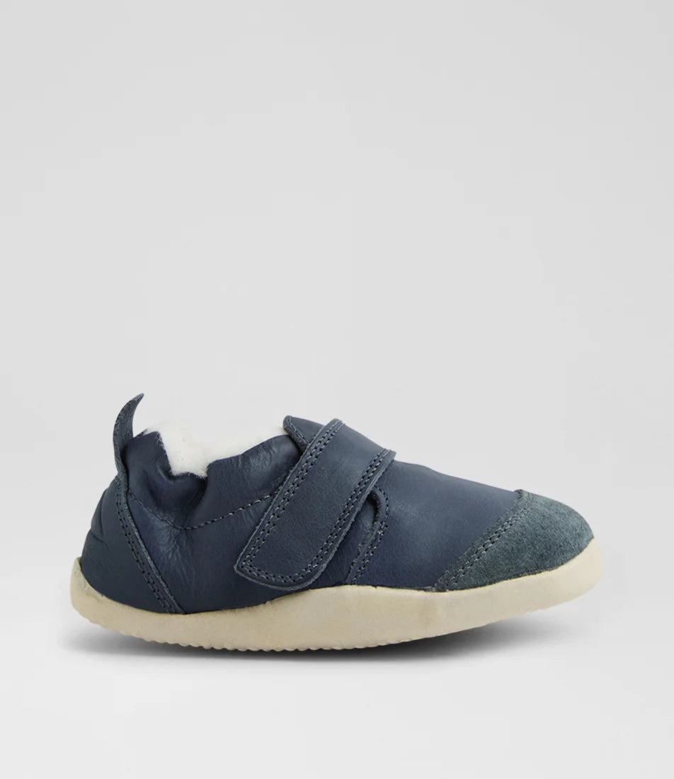 Bobux Xplorer Marvel Arctic Pre Walker Navy Leather Flat Shoes