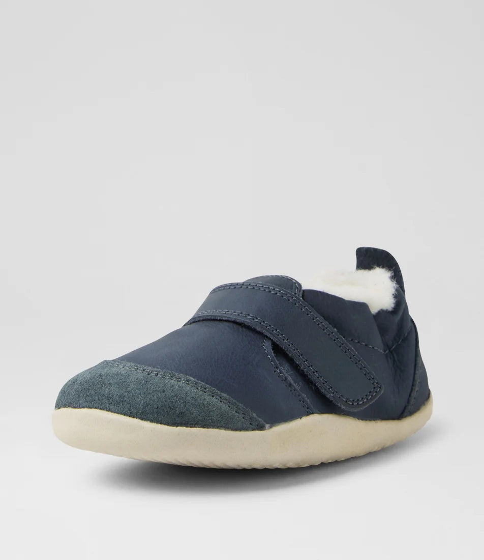 Bobux Xplorer Marvel Arctic Pre Walker Navy Leather Flat Shoes