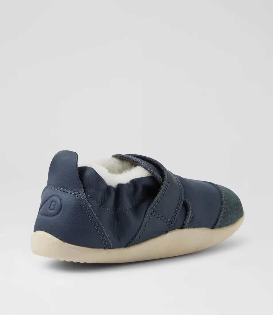 Bobux Xplorer Marvel Arctic Pre Walker Navy Leather Flat Shoes