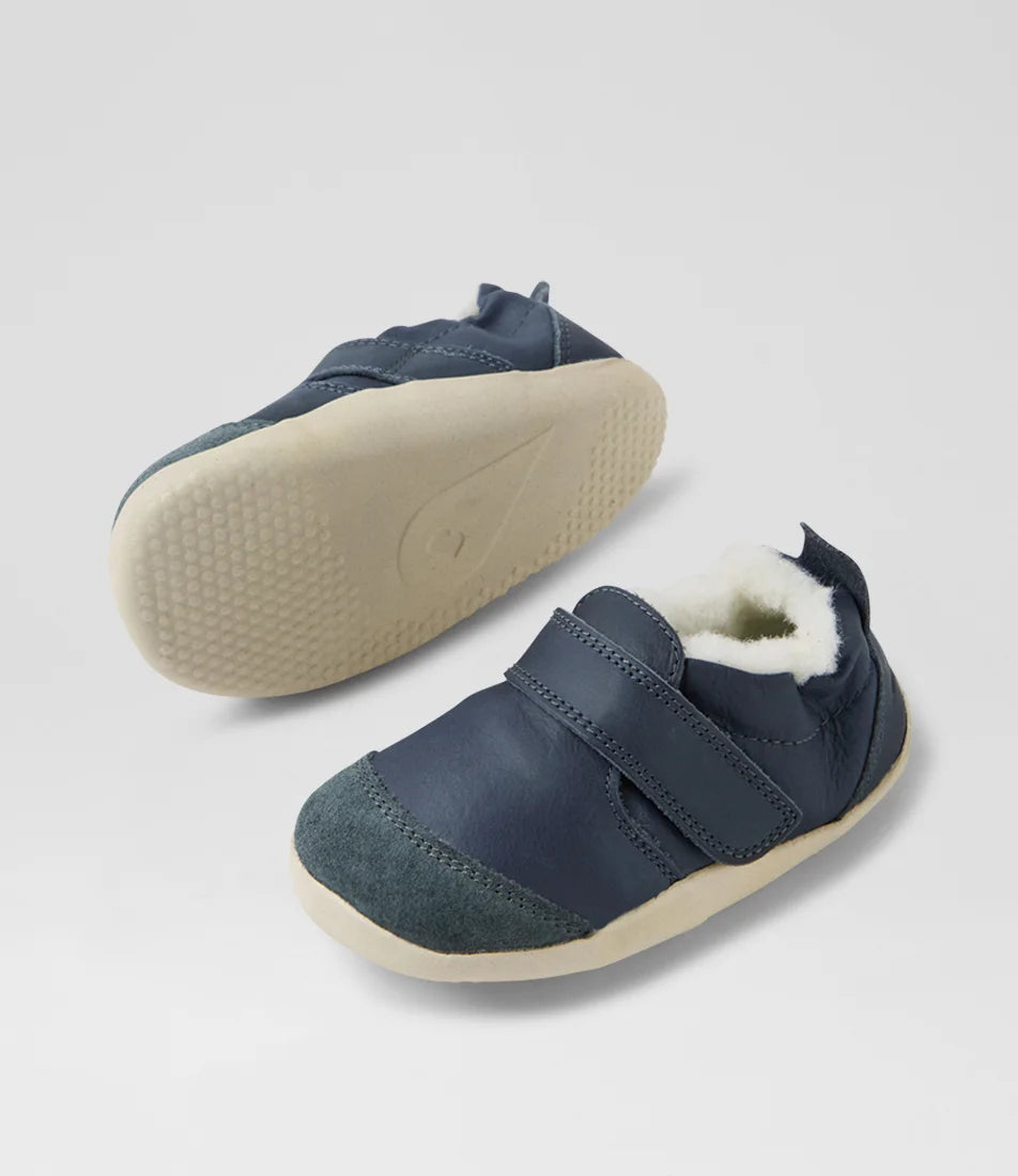 Bobux Xplorer Marvel Arctic Pre Walker Navy Leather Flat Shoes