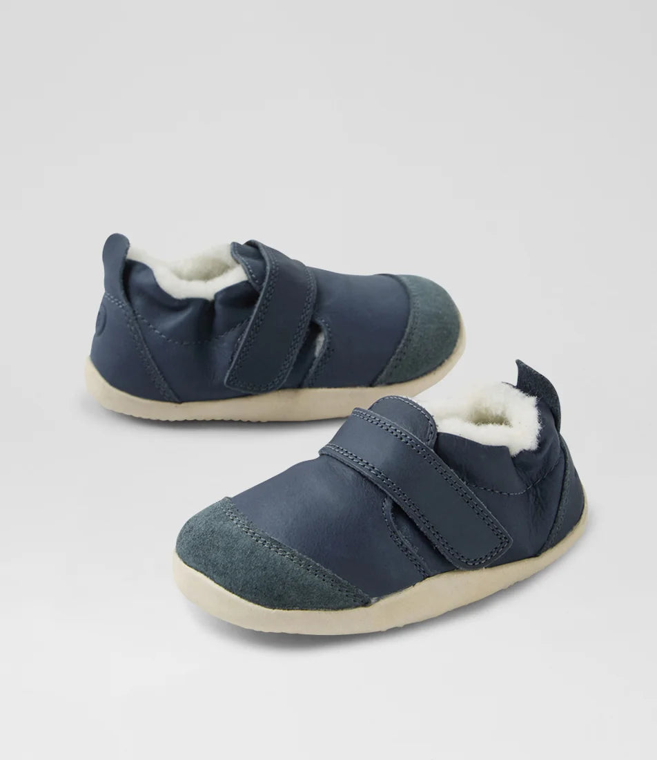 Bobux Xplorer Marvel Arctic Pre Walker Navy Leather Flat Shoes
