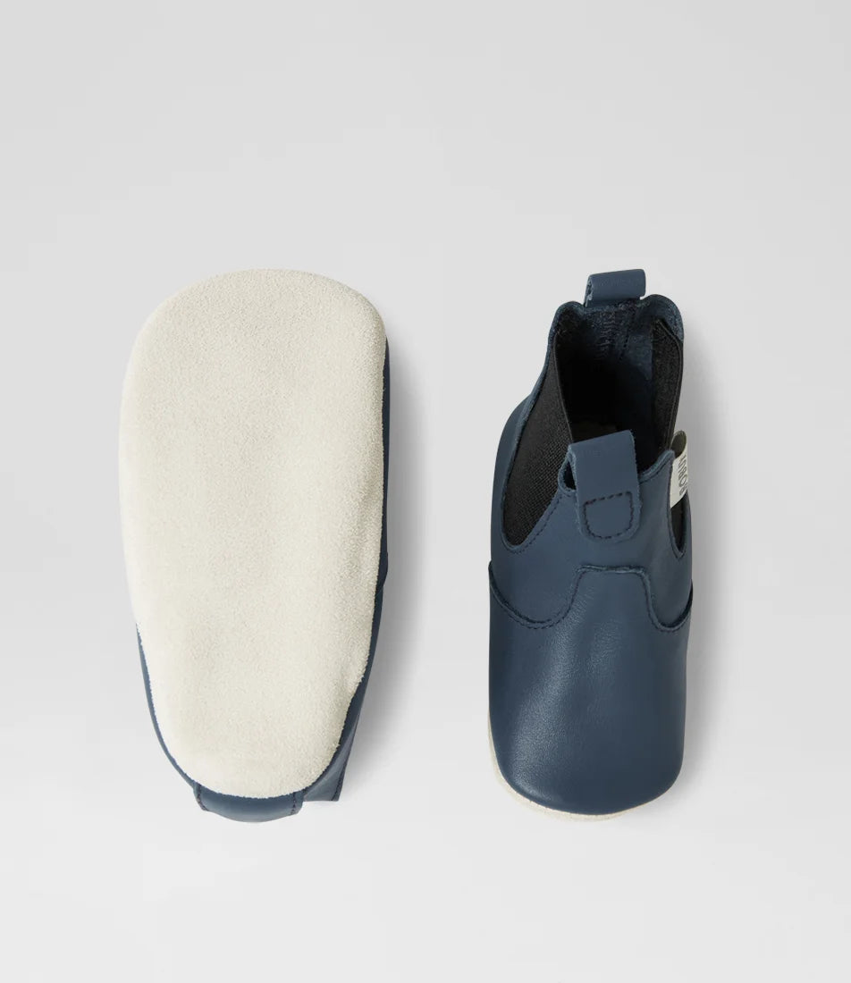 Bobux Soft Sole Jodhpur Infant Leather Ankle Boots - Navy