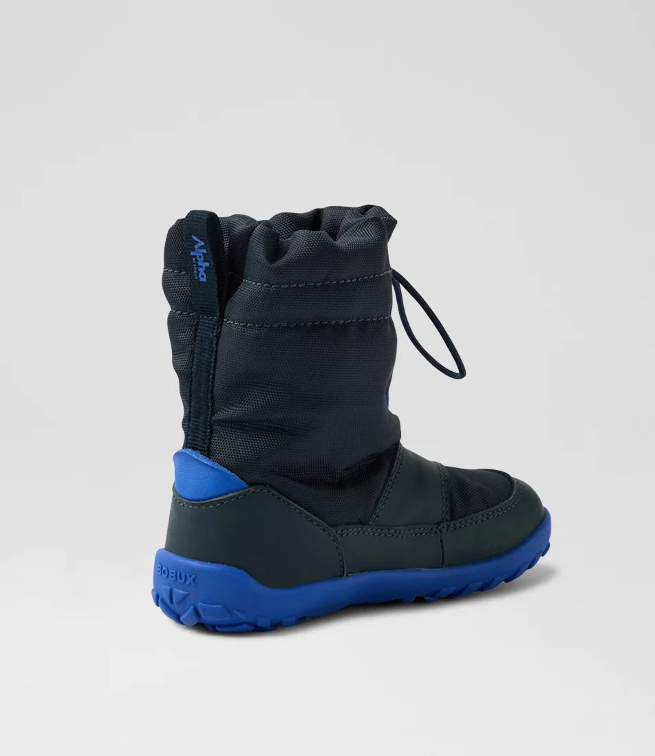 Bobux Step Up Paden Waterproof Toddler Navy Leather Fabric Ankle Boots