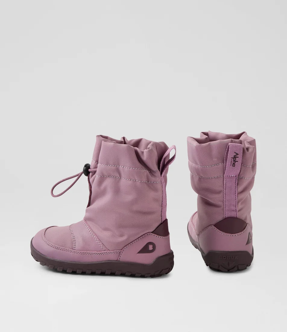 Bobux I Walk Waterproof Toddler Lilas Leather Fabric Ankle Boots