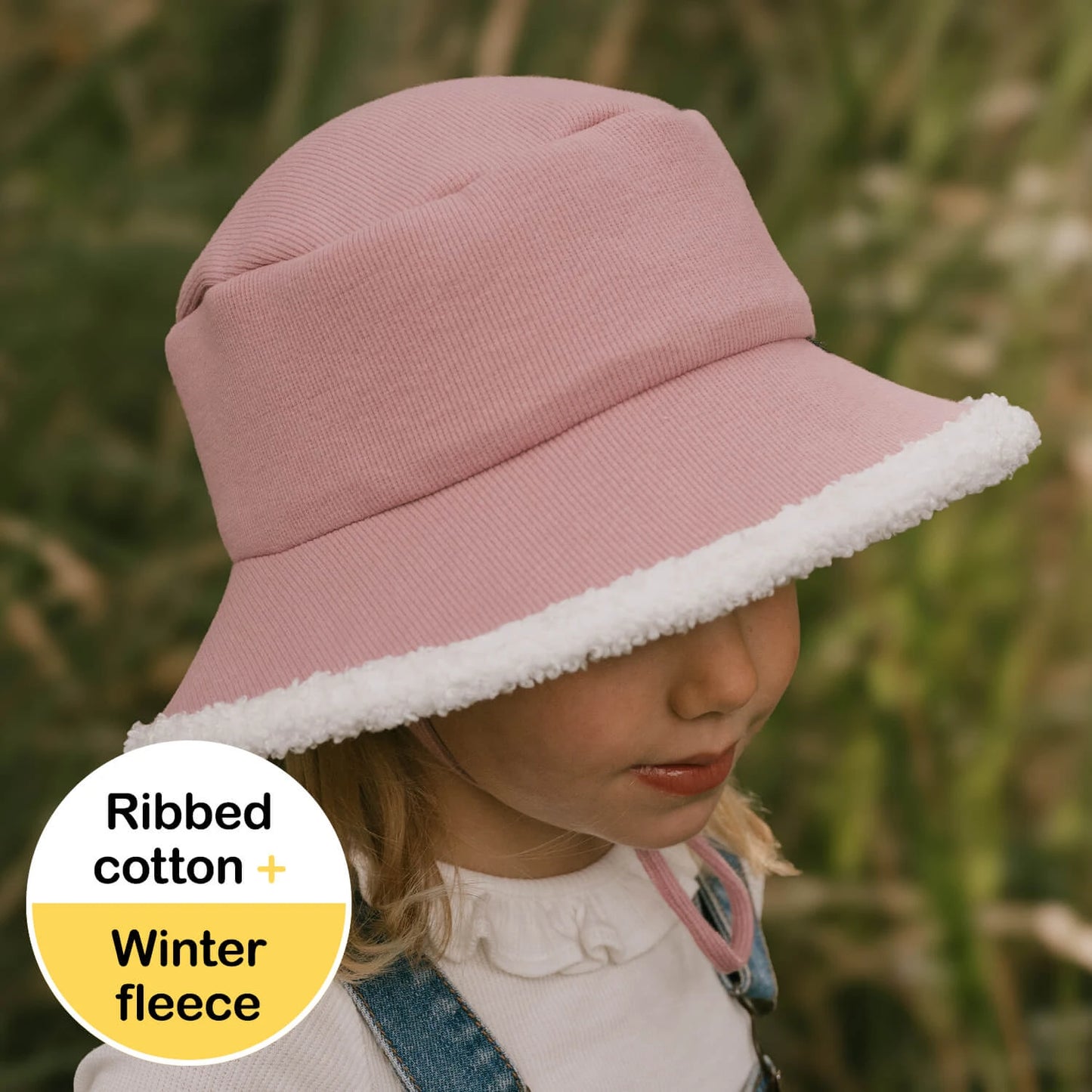 Bedhead Rib Fleece Lined Bucket Sun Hat - Rosewood