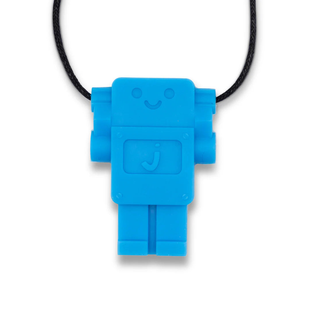 Jellystone Designs Robot Silicone Chew Pendant Hawaiian Blue