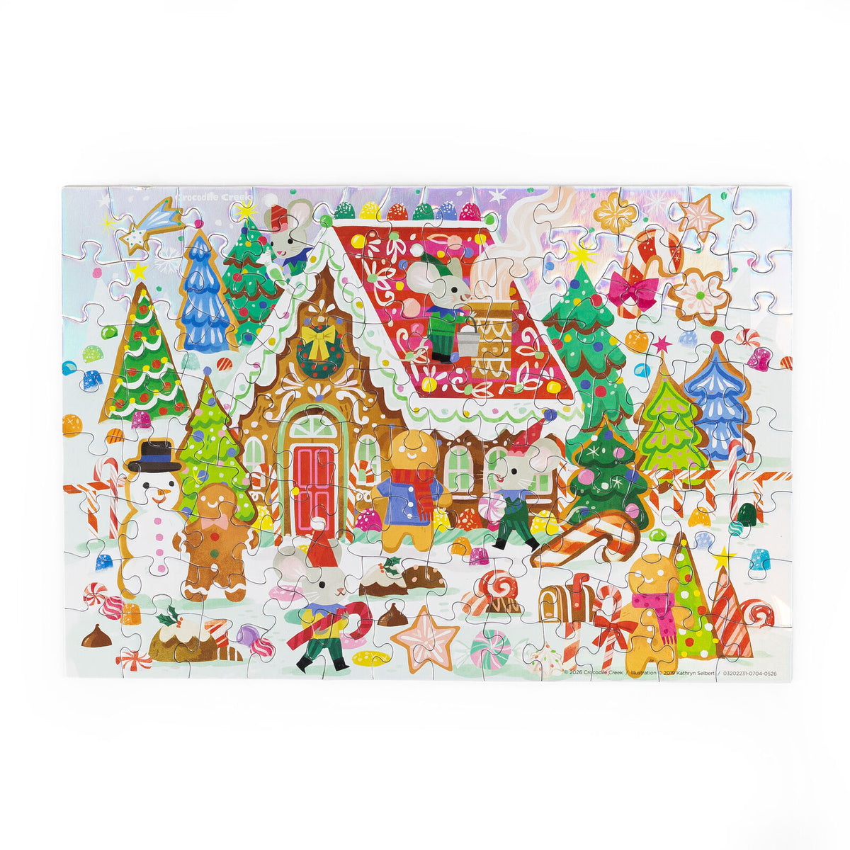Crocodile Creek Holographic 100 pc - Gingerbread House