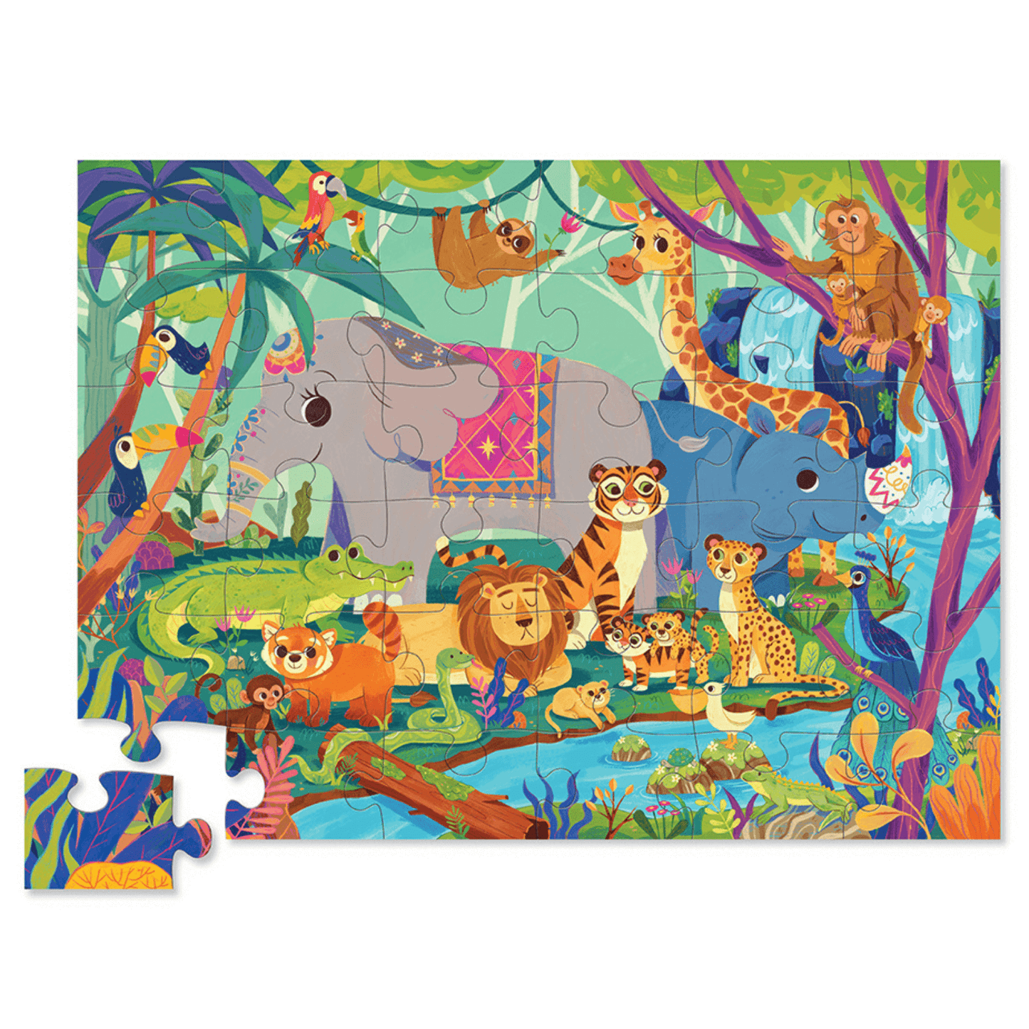 Crocodile Creek Floor Puzzle - 36 pc - In the Jungle
