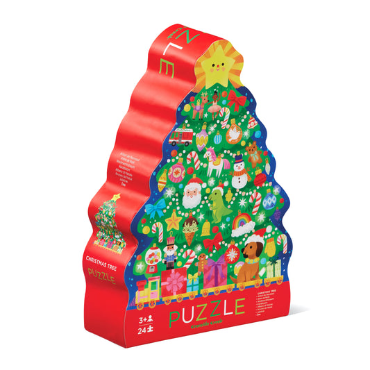 Crocodile Creek Classic Floor Puzzle 24 pc - Christmas Tree