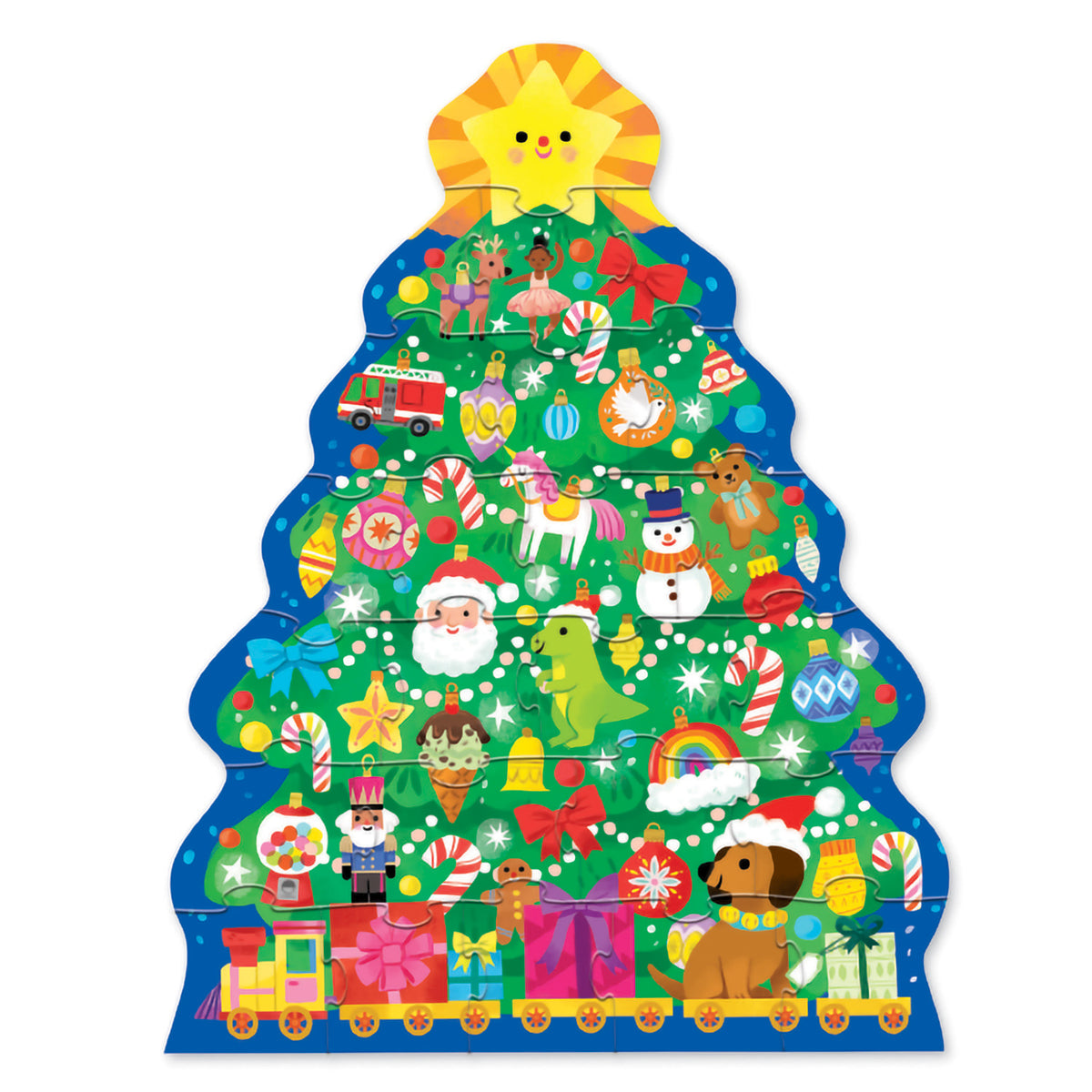Crocodile Creek Classic Floor Puzzle 24 pc - Christmas Tree