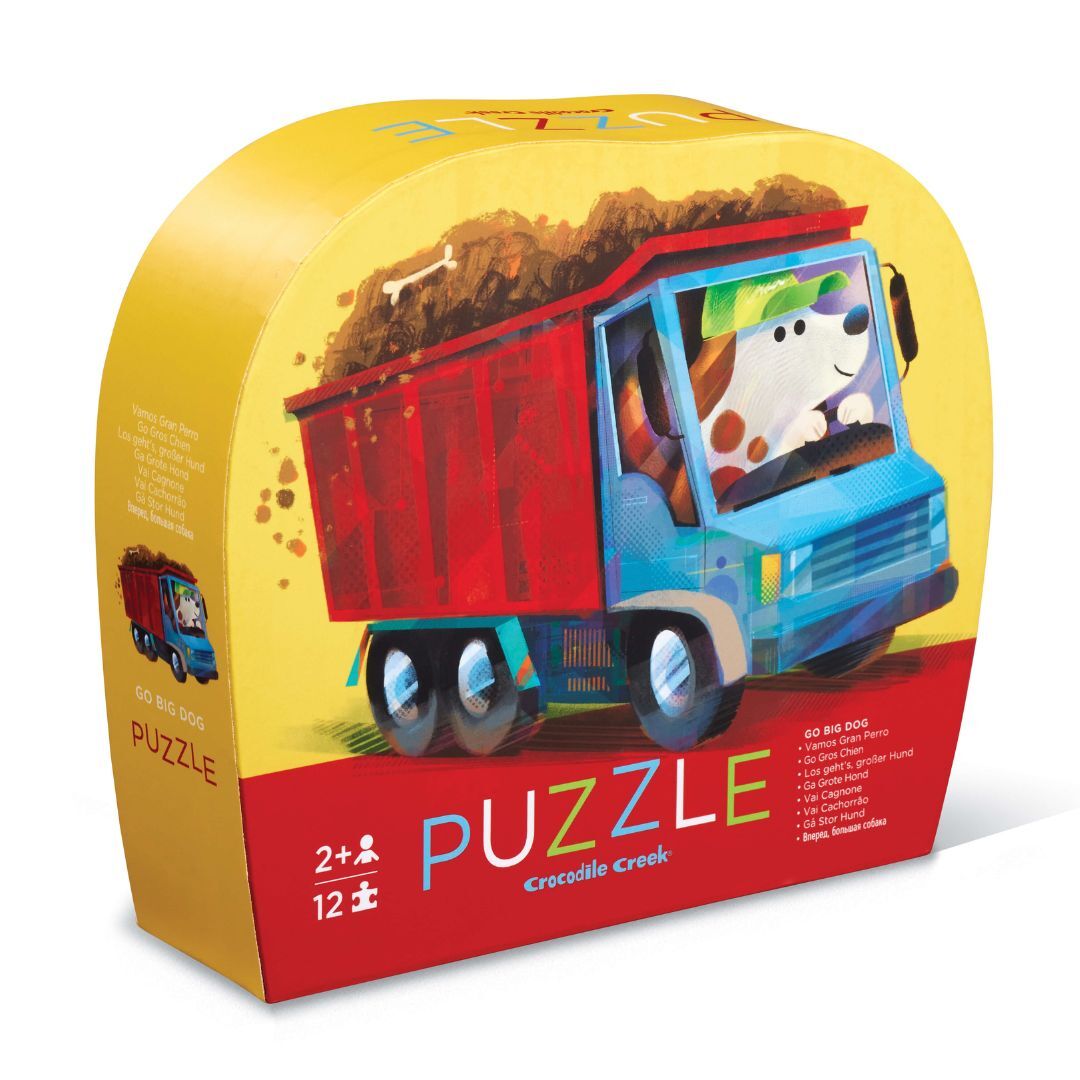 Crocodile Creek Mini Puzzle 12 pc - Go Big Dog
