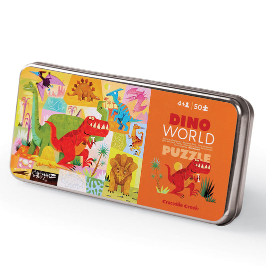 Crocodile Creek 50 pc Tin Puzzle - Dino World