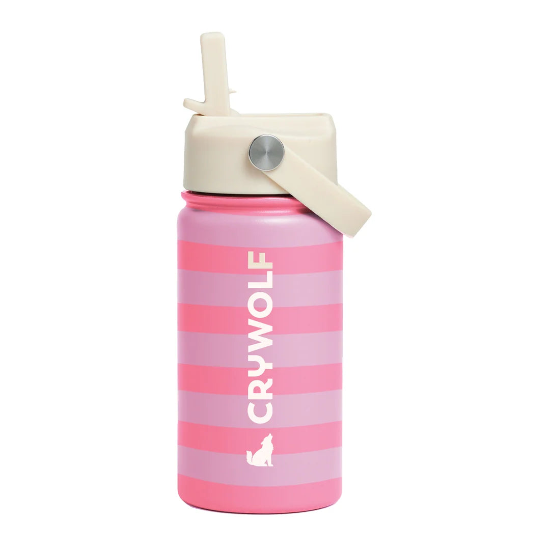 Crywolf Drink Bottle (400ml) Flamingo Stripe