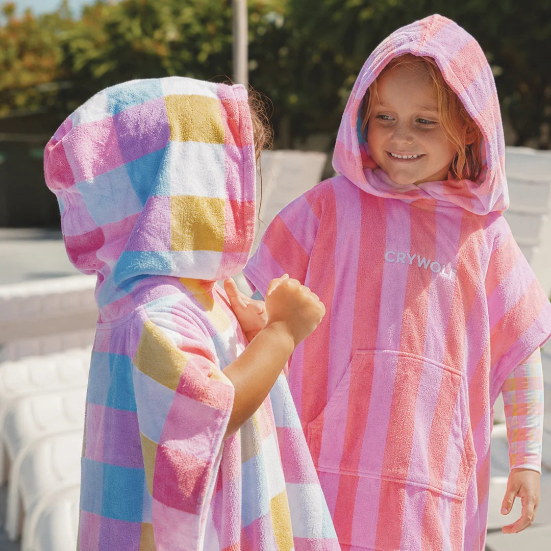 Crywolf Hooded Towel - Pop Gingham