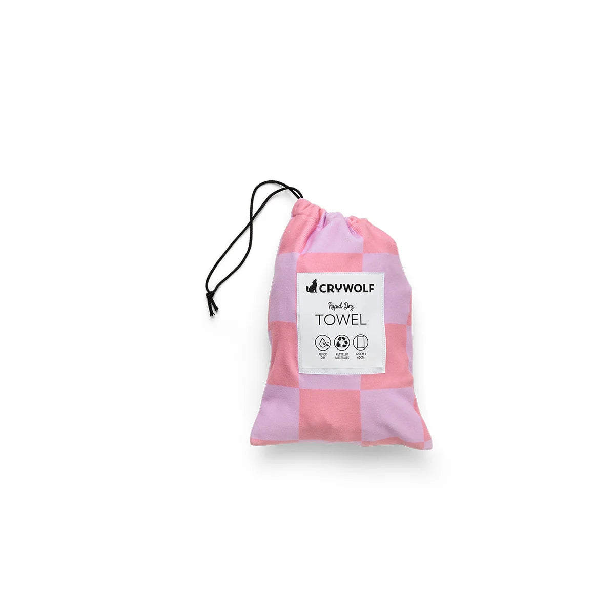 Crywolf Rapid Dry Towel Flamingo Check