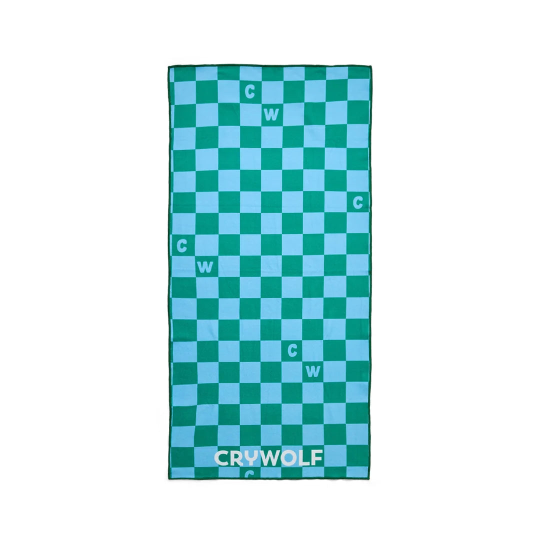 Crywolf Rapid Dry Towel Sea Green Check