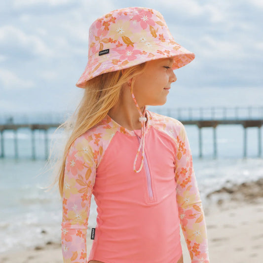 Crywolf Swim Bucket Hat - Hibiscus Daze