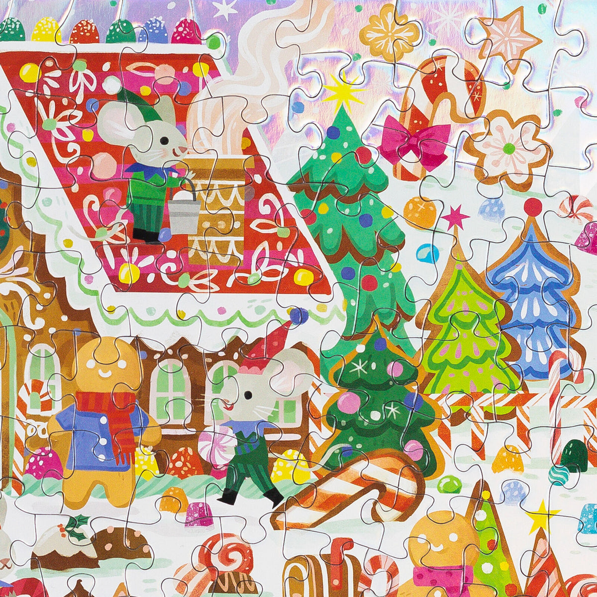 Crocodile Creek Holographic 100 pc - Gingerbread House