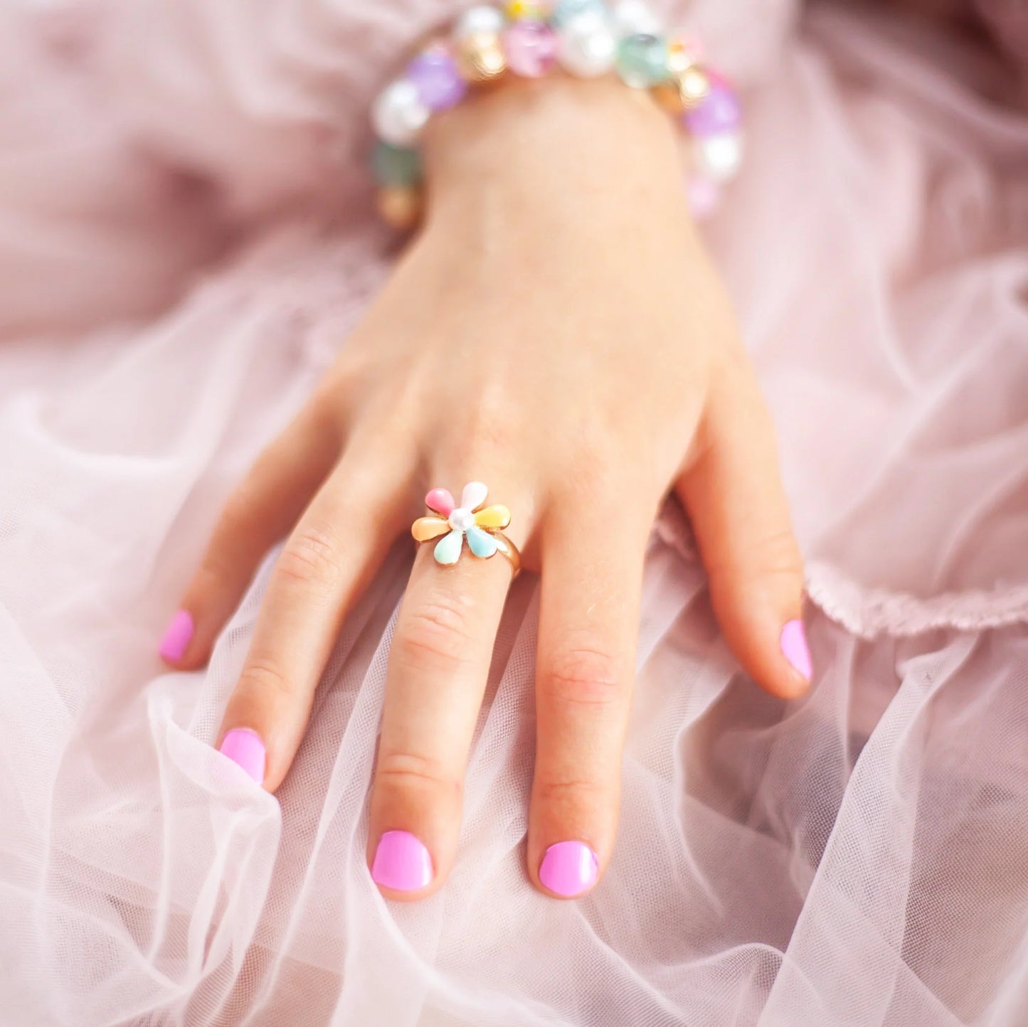 Mon Coco Rainbow Petal Ring