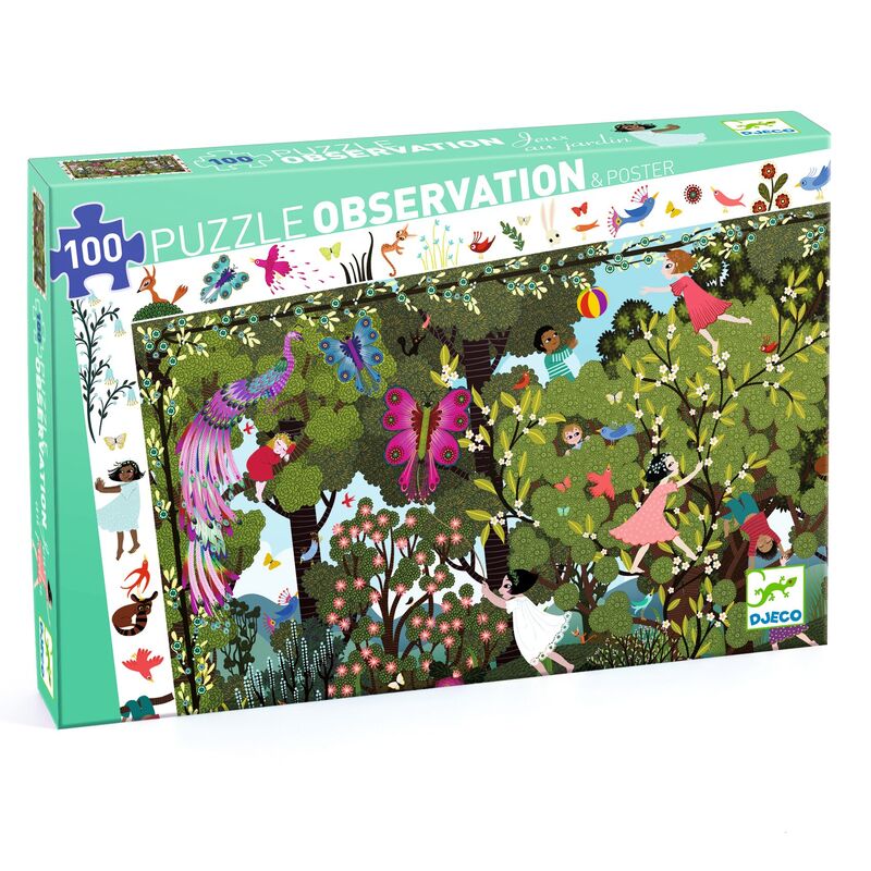 Djeco - Garden Play Time Observation Puzzle 100pc