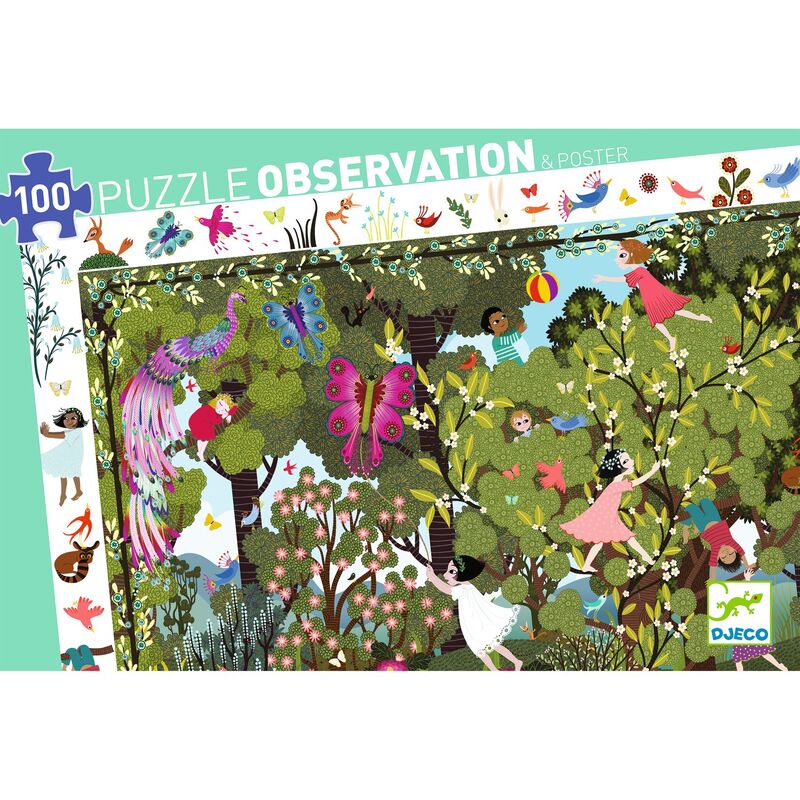 Djeco - Garden Play Time Observation Puzzle 100pc