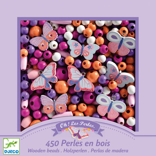 Djeco Wooden beads Butterfly