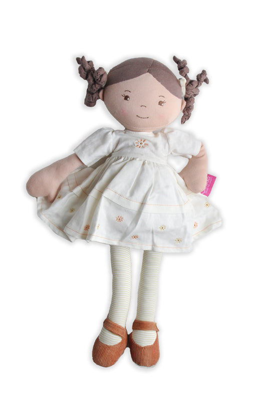 Bonikka Cecilia Linen Doll with Brown Hair