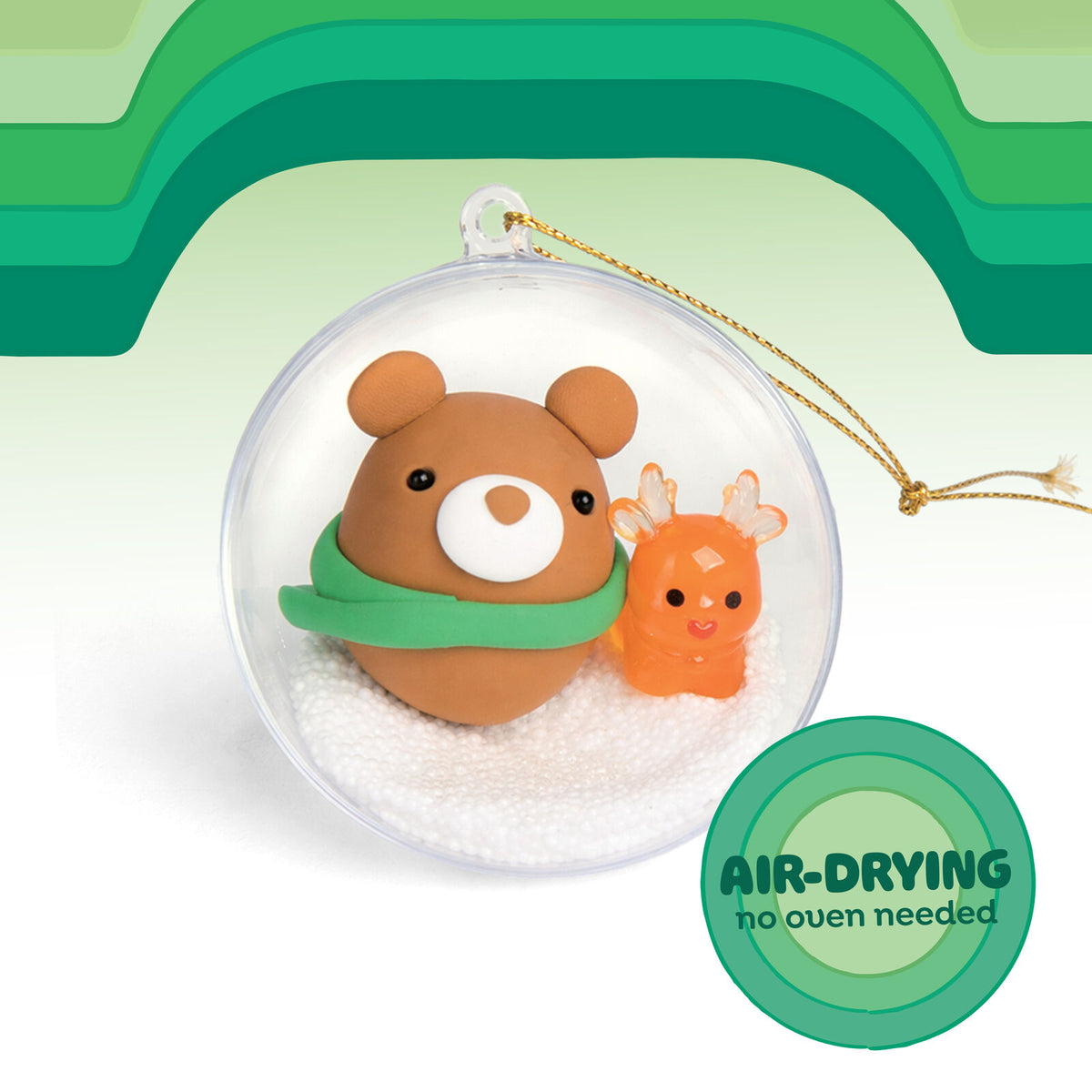 Tiger Tribe Clay Craft - Ornament Kit - Bear & Bunny