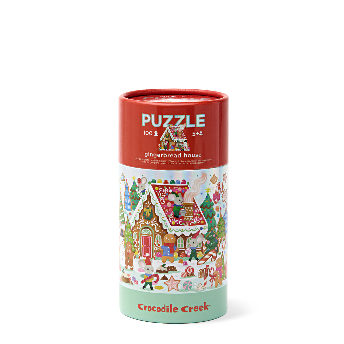 Crocodile Creek Holographic 100 pc - Gingerbread House