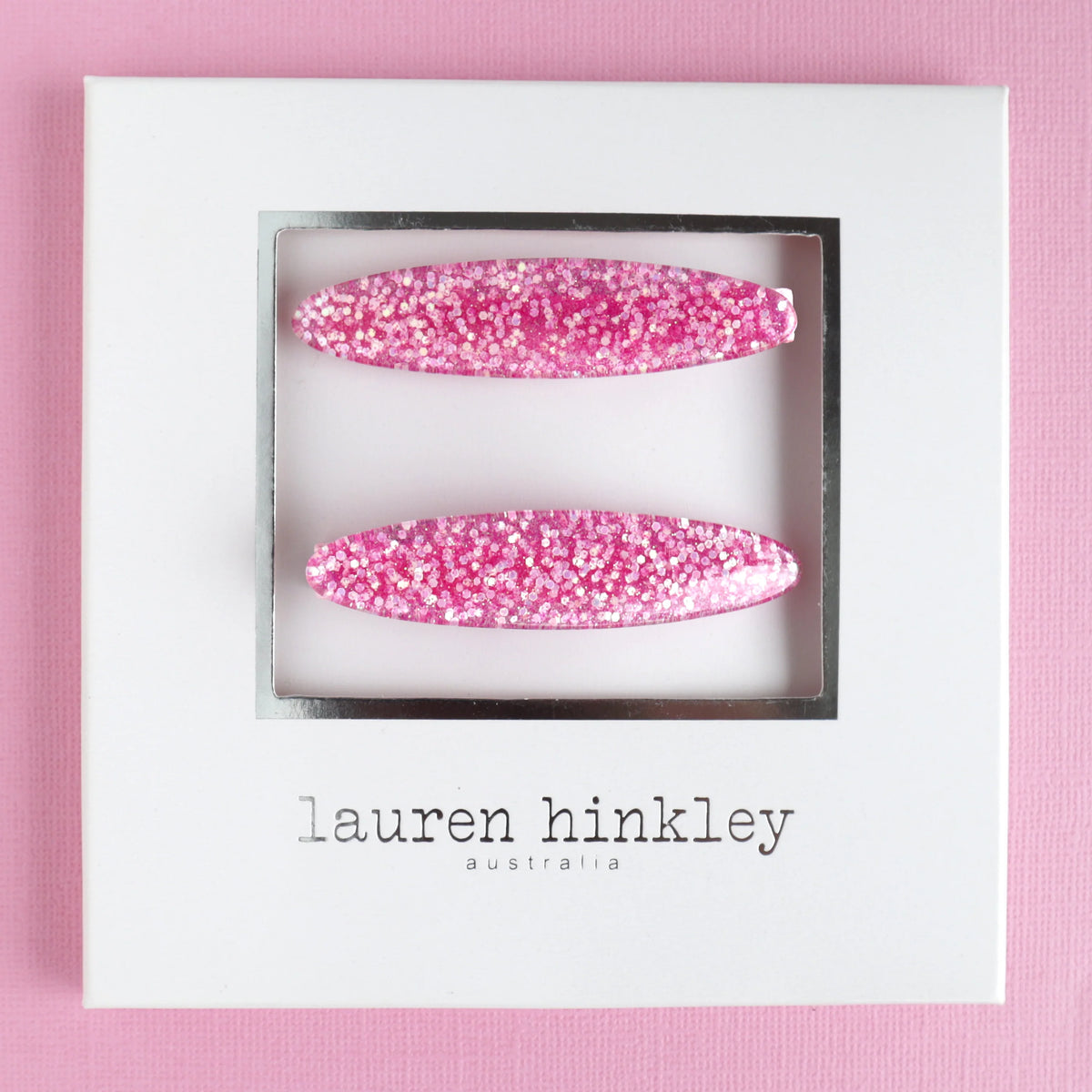 Lauren Hinkley Pink Sparkle Glitter Clips