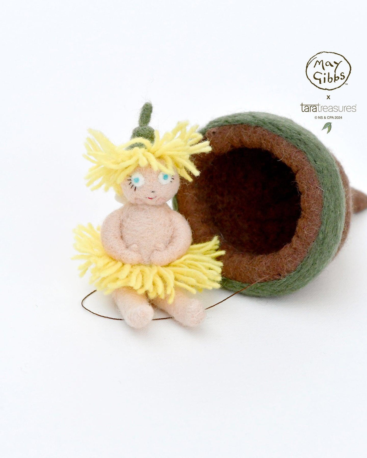 Tara Treasures x May Gibbs - Little Ragged Blossoms Doll with Gum Pod