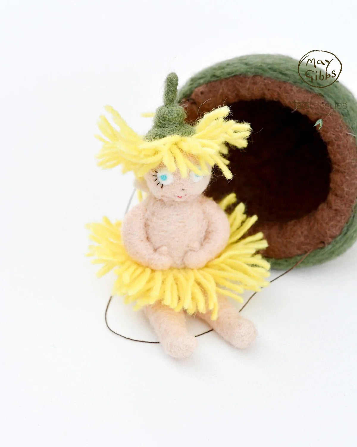 Tara Treasures x May Gibbs - Little Ragged Blossoms Doll with Gum Pod