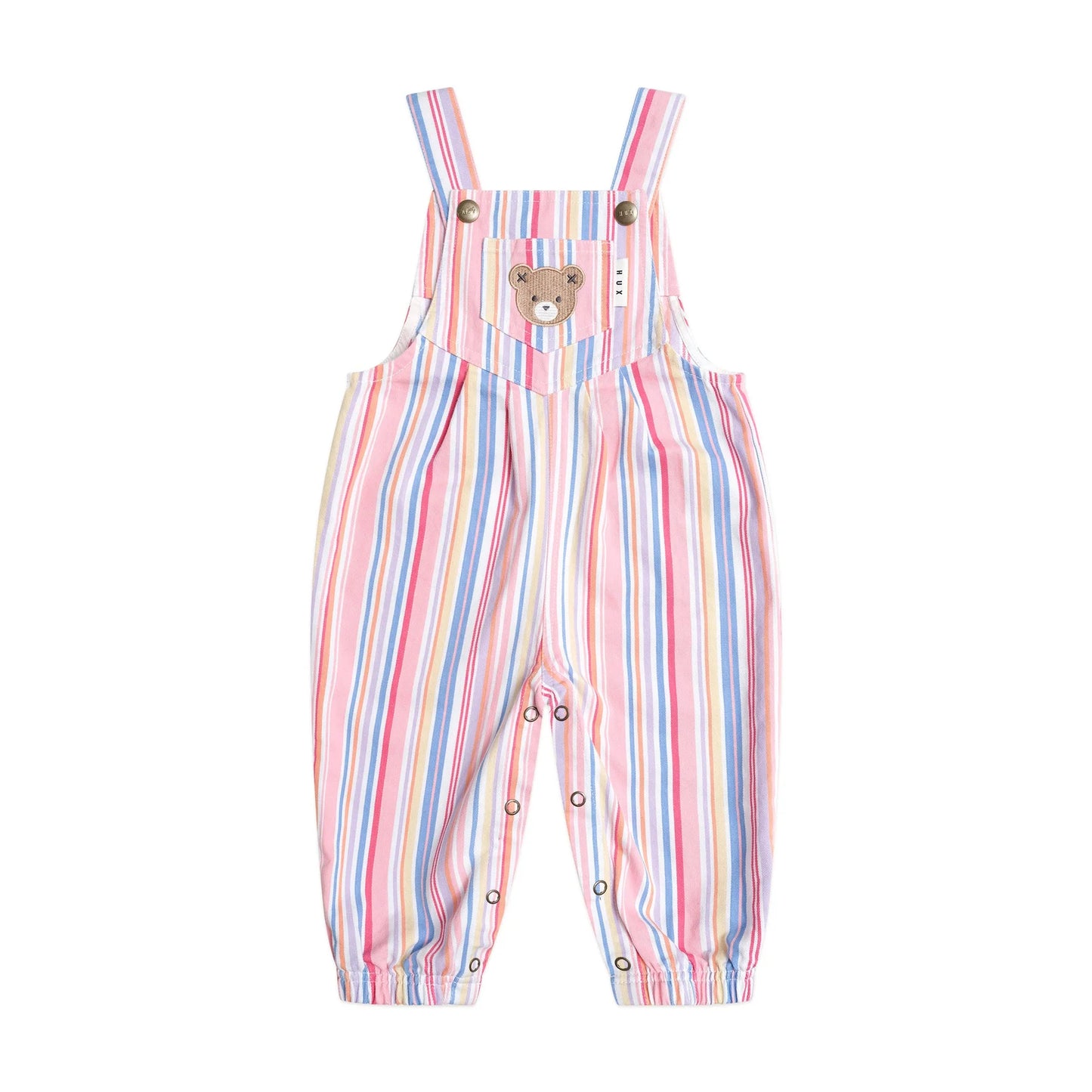 Huxbaby Pastel Stripe Overalls