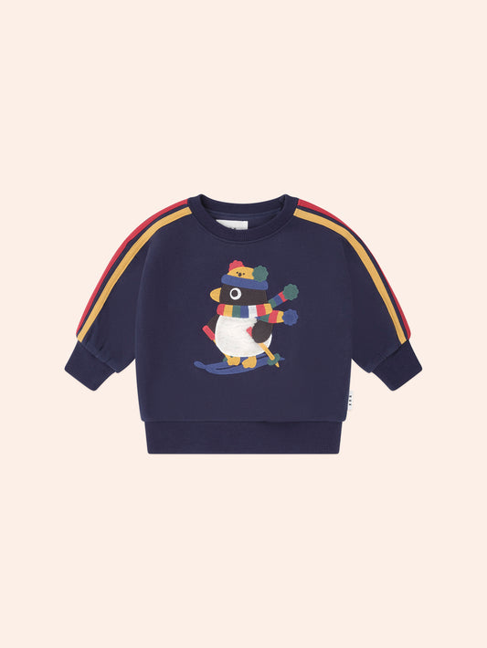 Huxbaby Ski Percy Stripe Drop Shoulder Sweatshirt