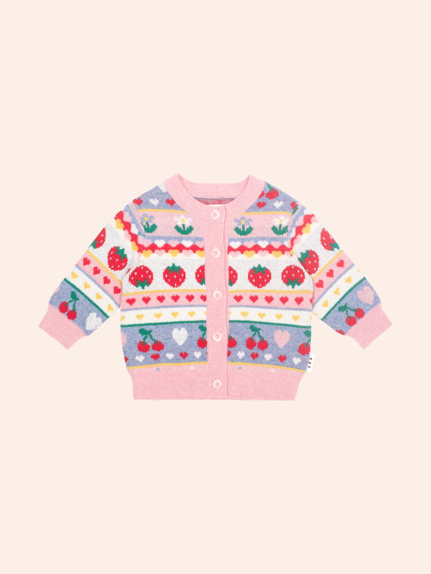 Huxbaby Tutti Frutti Floral Knit Cardi